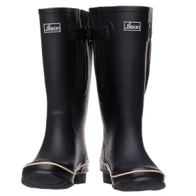 Extra Wide Calf Black Wellies - Wide in Foot and Ankle - Fit 40-57cm Calf