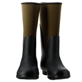 Extra Wide Calf Green Neoprene Wellies - Wide in Foot and Ankle - Fit 40-50cm Calf