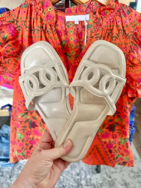 Ivory Slide Sandals