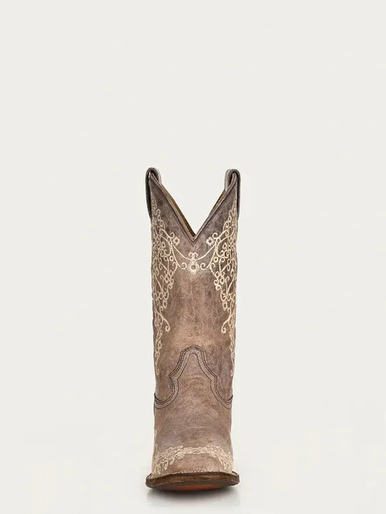 Ladie's Corral Brown Embroidered Western Boot A2663