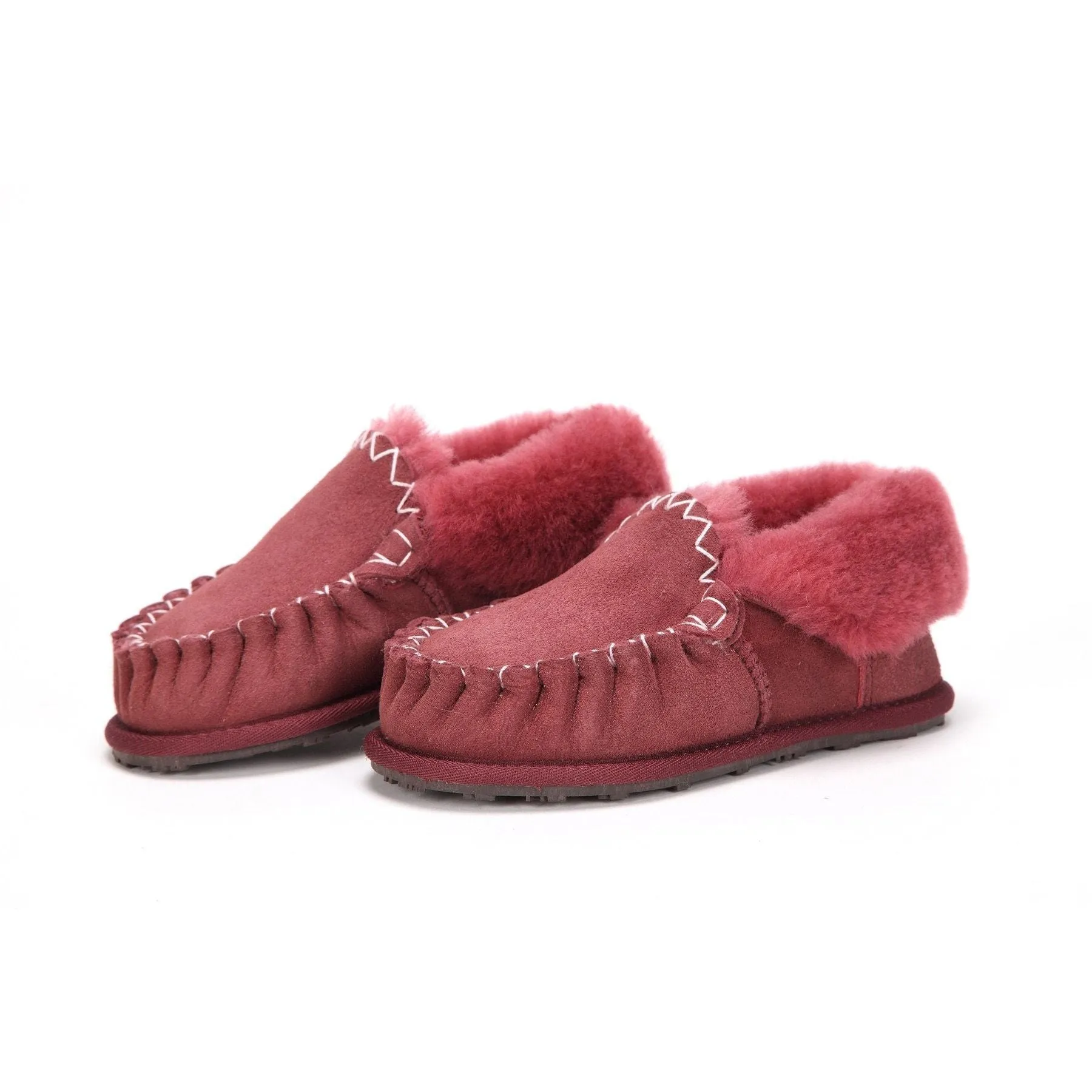 Moccasin - 100% Australian Sheepskin Suede UGG Slippers [Clearance]