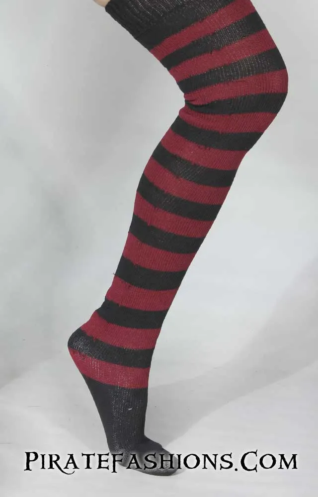 Striped Pirate Knee Socks